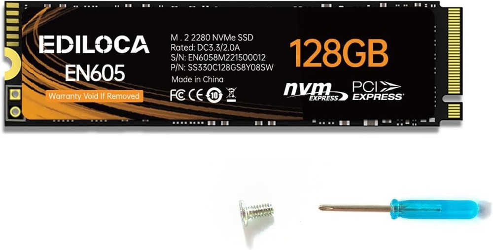 128GB M.2 NVMe PCIe Gen3 Internal SSD Hard Drive