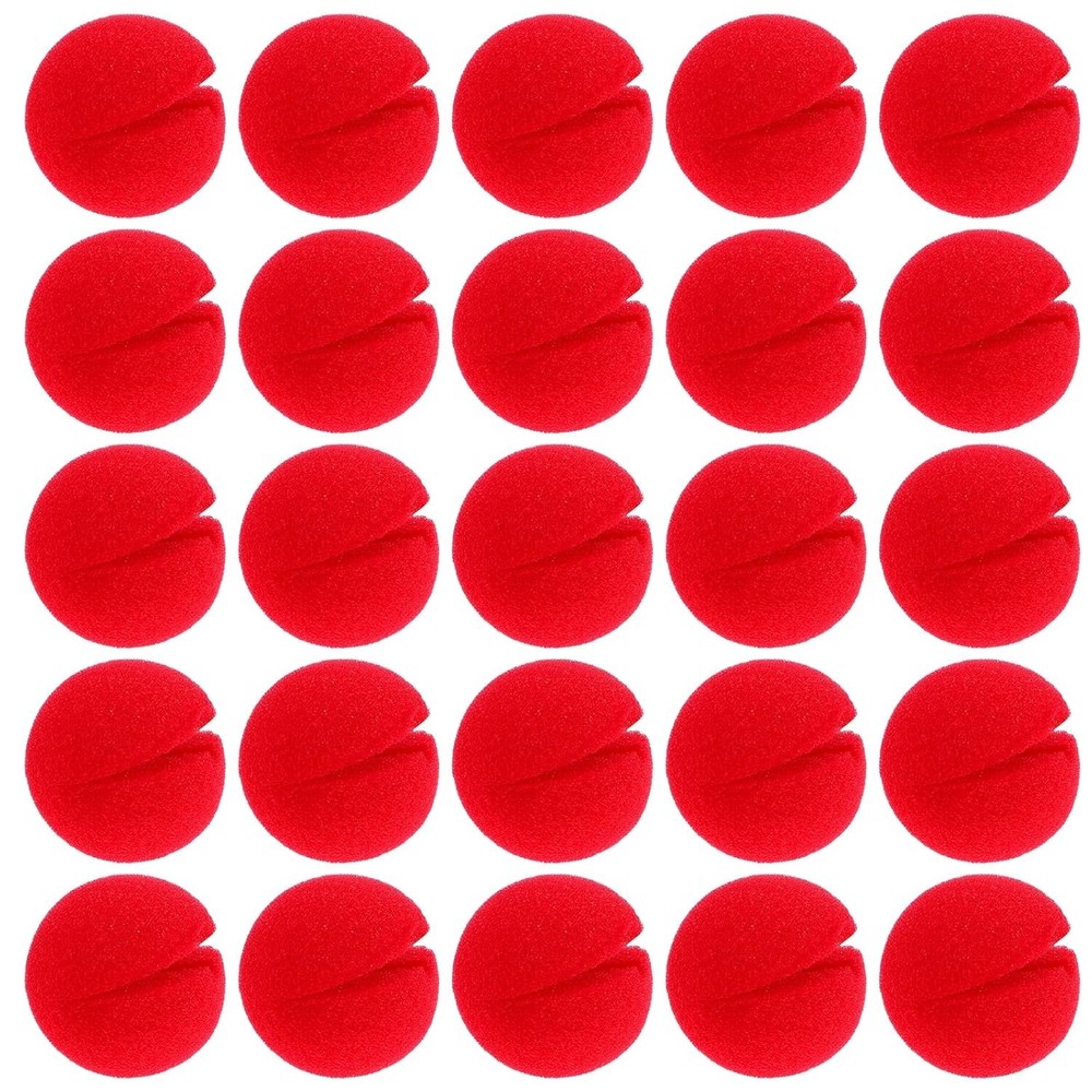 25 Pcs Red Clown Noses Cosplay Noses Foam Circus Noses for Halloween Christmas C
