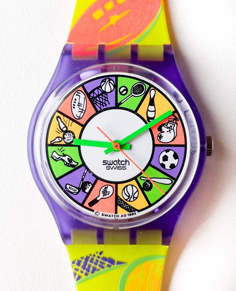 Vintage 1994 Swatch Gent CHEERLEADER GV107 - New Battery