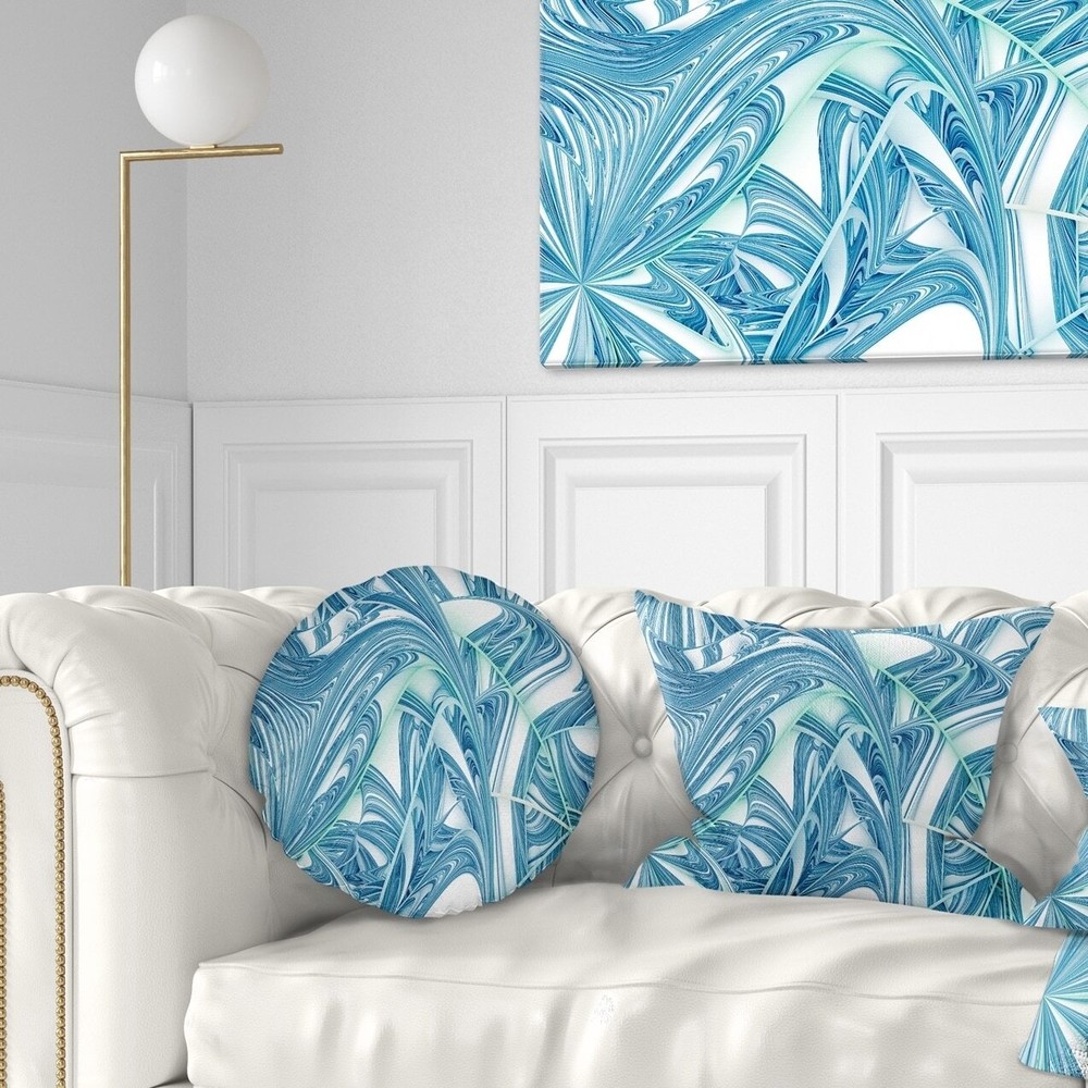 Designart 'Unique Blue Fractal Design Pattern' Abstract