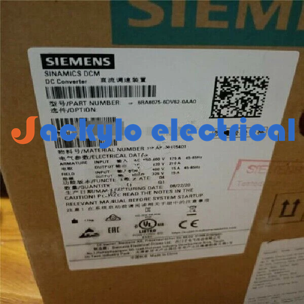 NEW 6RA8075-6DV62-0AA0 Siemens DC Converter  Rapid Delivery quality assurance