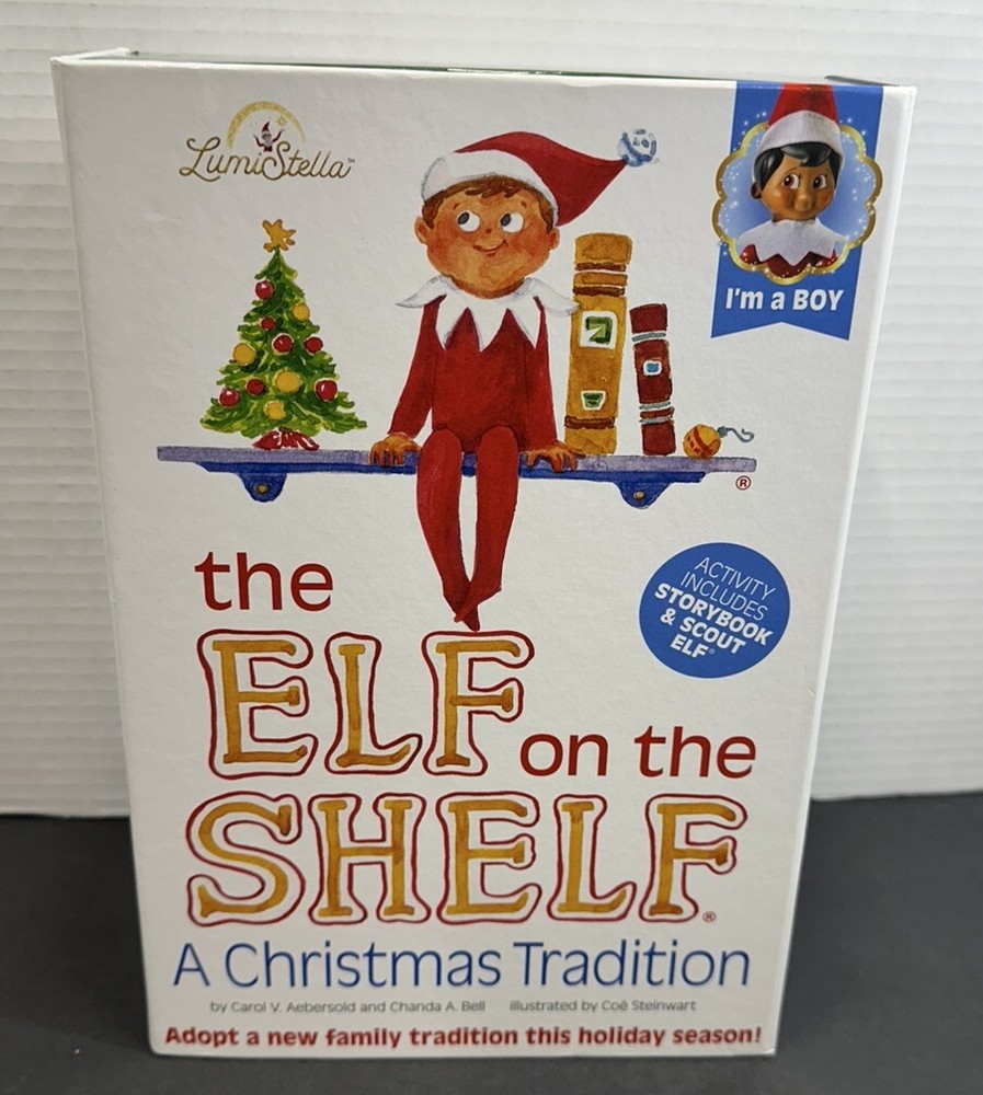 The Elf on the Shelf A Christmas Tradition Boy Doll Brown Eyes w/ Book NEW