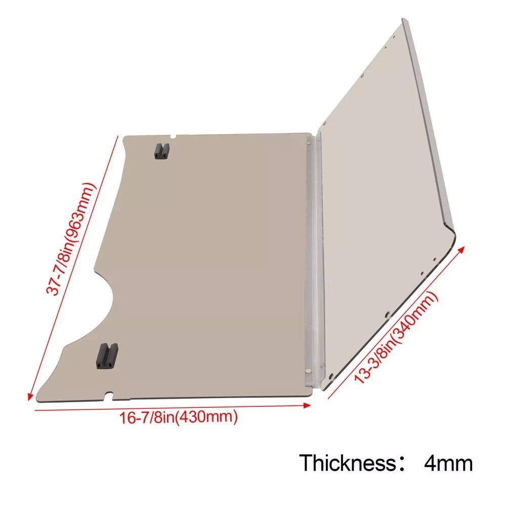Golf Cart Tinted Polycarbonate Folding Windshield Windscreen For EZGO RXV 08-UP