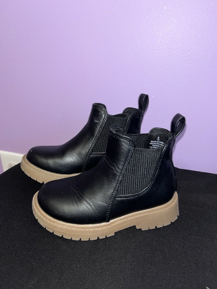 Girls Toddler Size 8 Combat Boots Black Old Navy