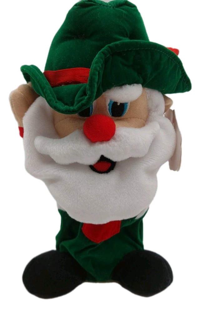 Wishpets Santa Claus Singing Animated Germany Lederhosen Plush Tested Works