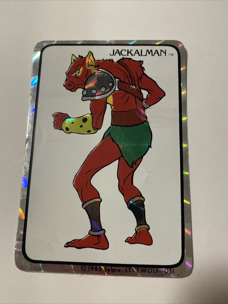 Original Vintage 1985 Thundercats Jackalman Prism Vending Machine Sticker