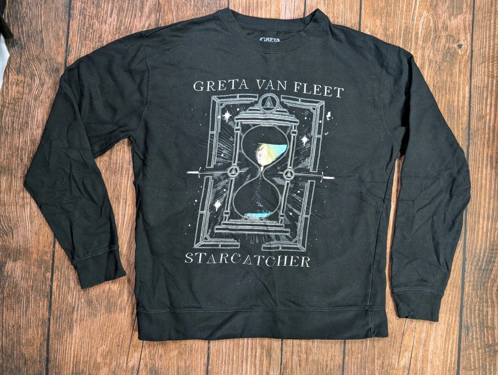 Greta Van Fleet Starcatcher Pullover Mens XL 2023 Joshua Kiszka Sweatshirt Black
