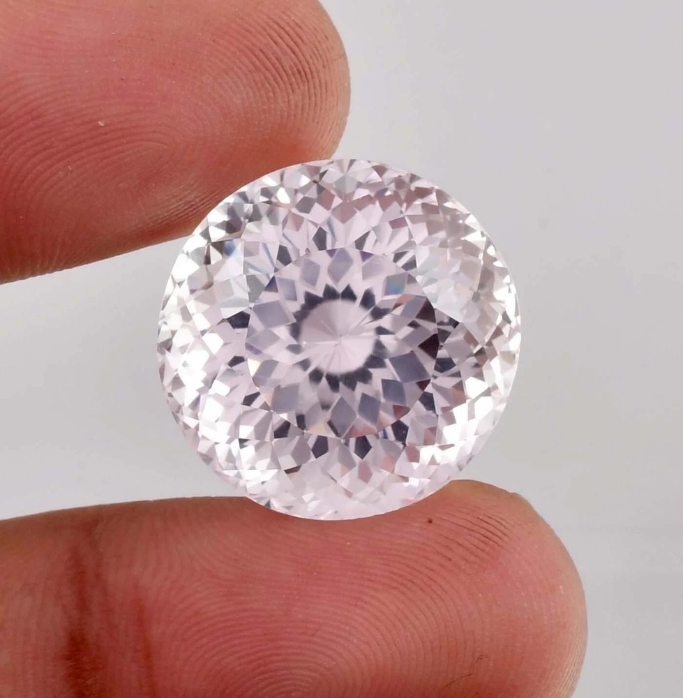 11 Ct Natural Ceylon White Sapphire Round Cut Certified Stunning Loose Gemstone