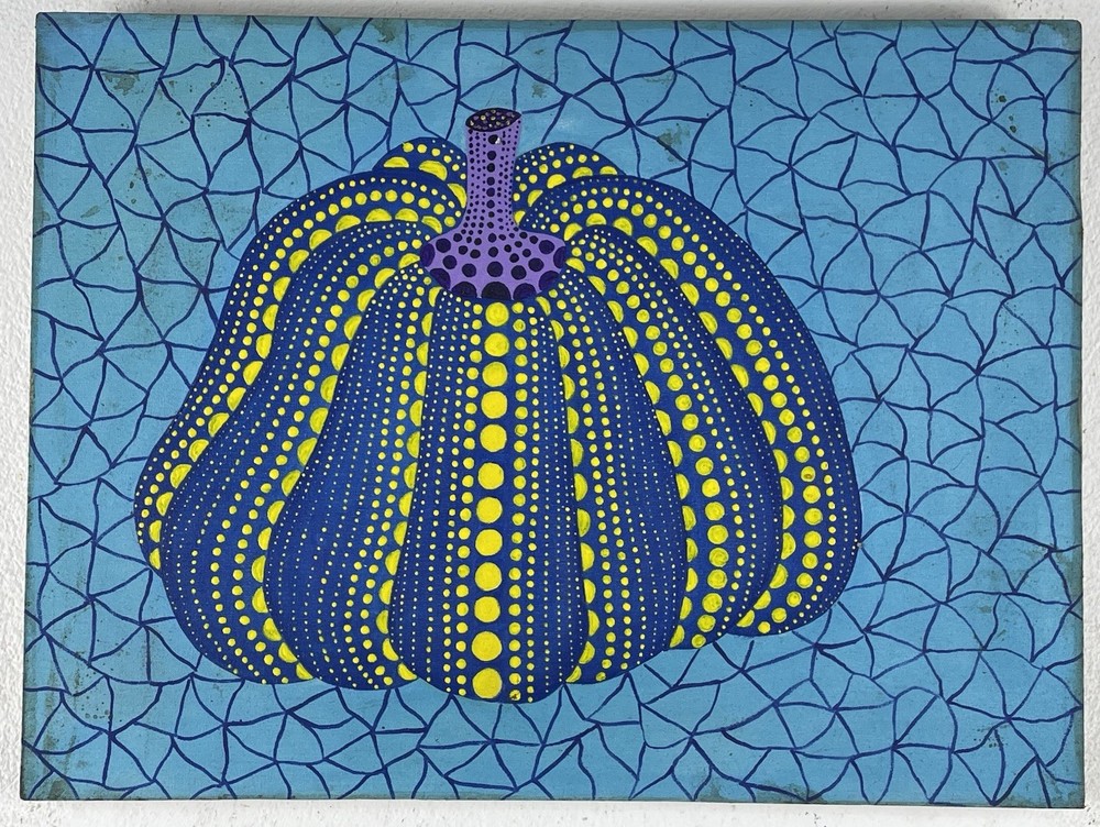 Yayoi Kusama Acrylic On Canvas (Handmade) signed and stamped