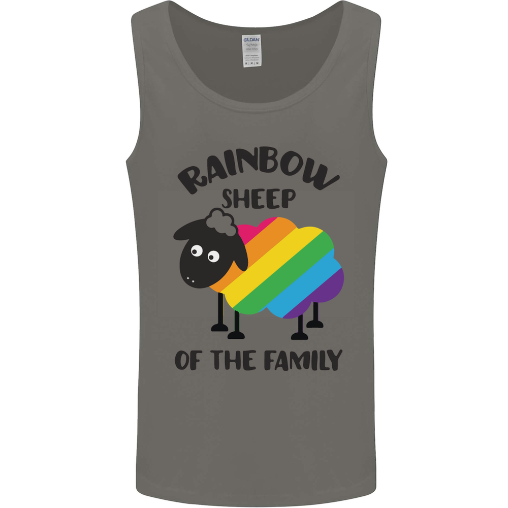 Rainbow Sheep Funny Gay Pride Day LGBT Mens Vest Tank Top-image