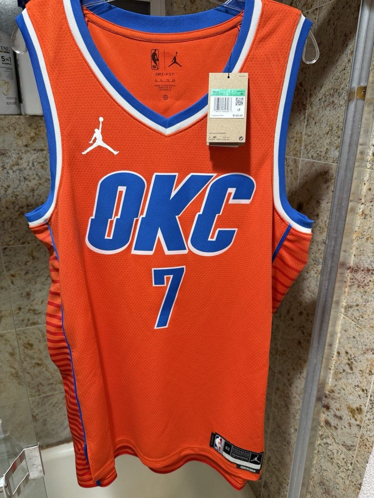 NWT 2026 Xl 52 Oklahoma City Thunder Chet Holmgren Jordan NBA Statement Jersey