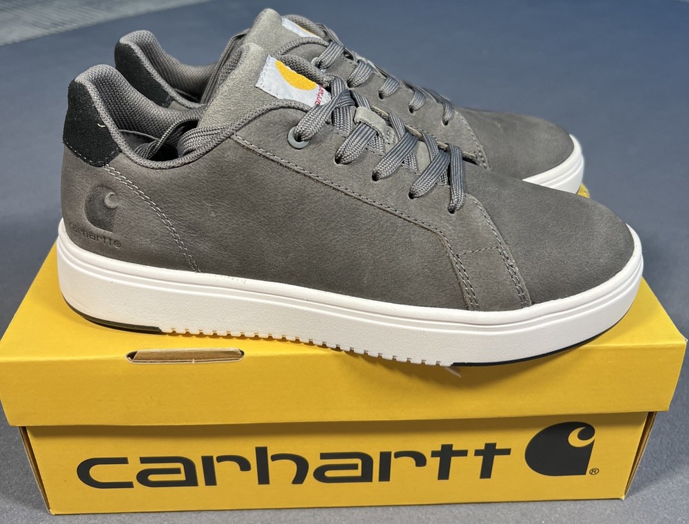 Carhartt Detroit Leather Sneakers Womens 7.5M Dark Gray Comfort Quality NEW