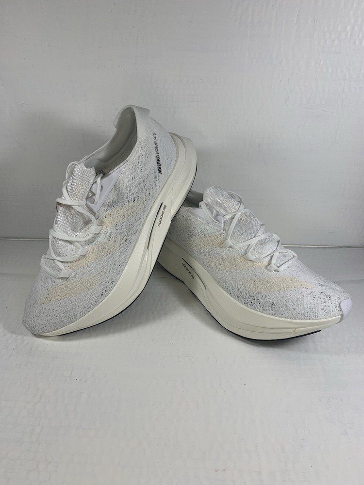 Size 12 - Adidas Adizero Prime X 2 Strung (White) Men's Running Shoes