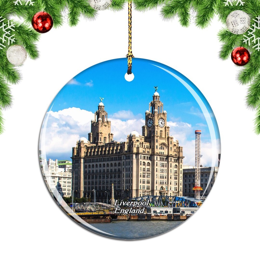 UK England Liverpool Christmas Ornament Travel Souvenir City Keepsake