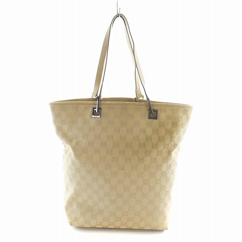 GUCCI GG Canvas Beige Tote Bag with All-Over Print 31243 1705 GY18 MQ OH
