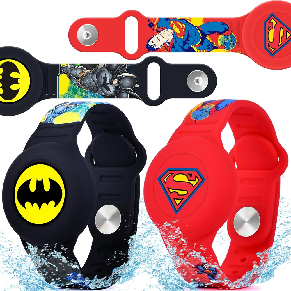 Waterproof AirTag Bracelet for Kids [2 Pack] – Cute Cartoon Holder for AirTags
