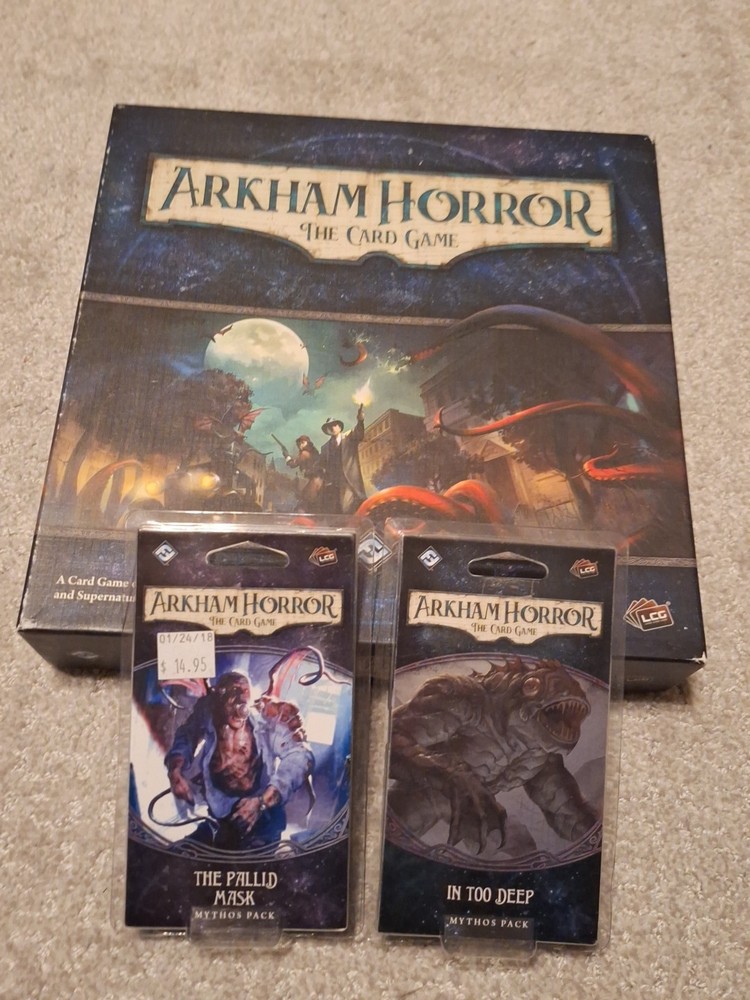 Arkham Horror Card Game with Pallid Mask and In Too Deep Packs