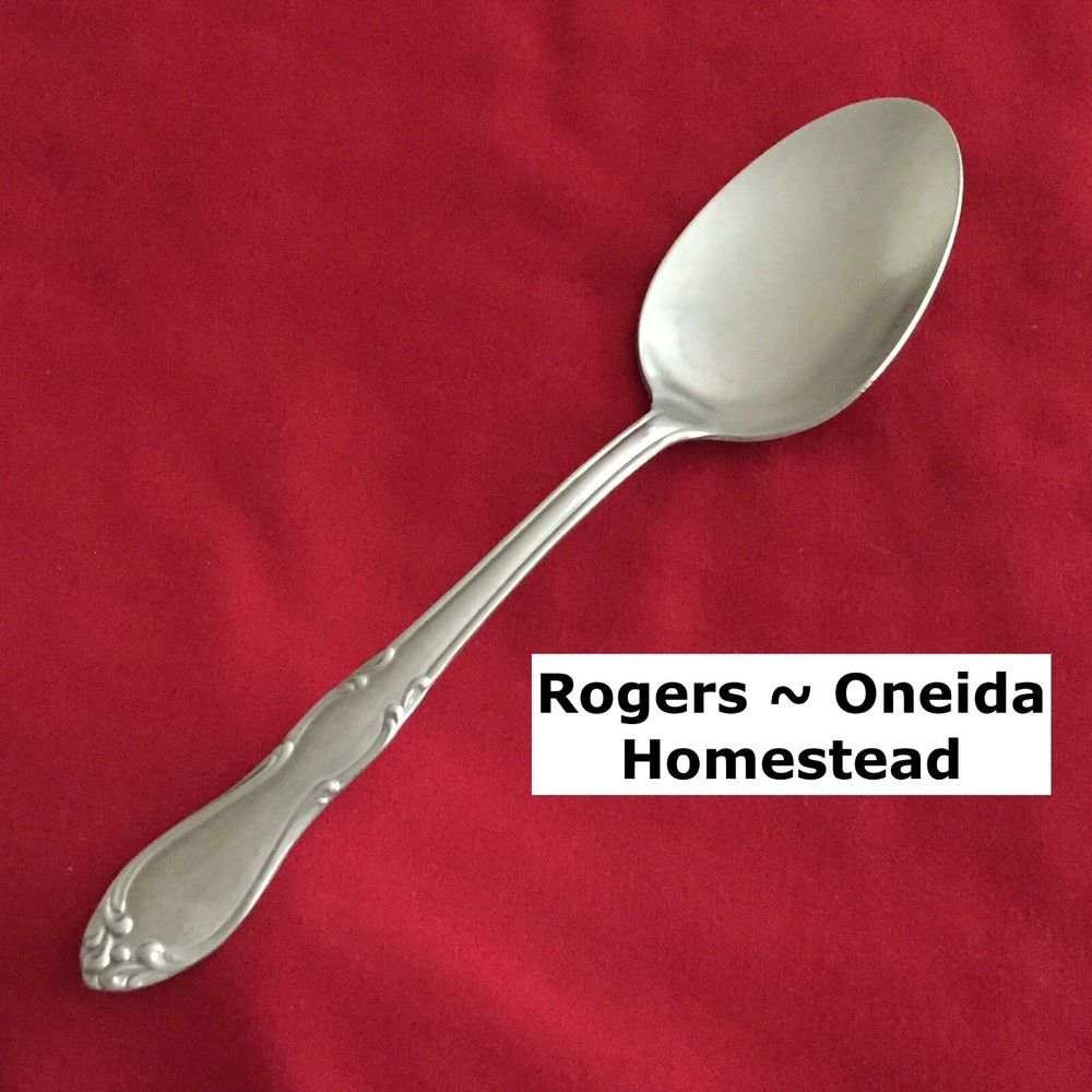 Rogers Oneida HOMESTEAD 7.75 Inch Stainless Steel Serving Spoon