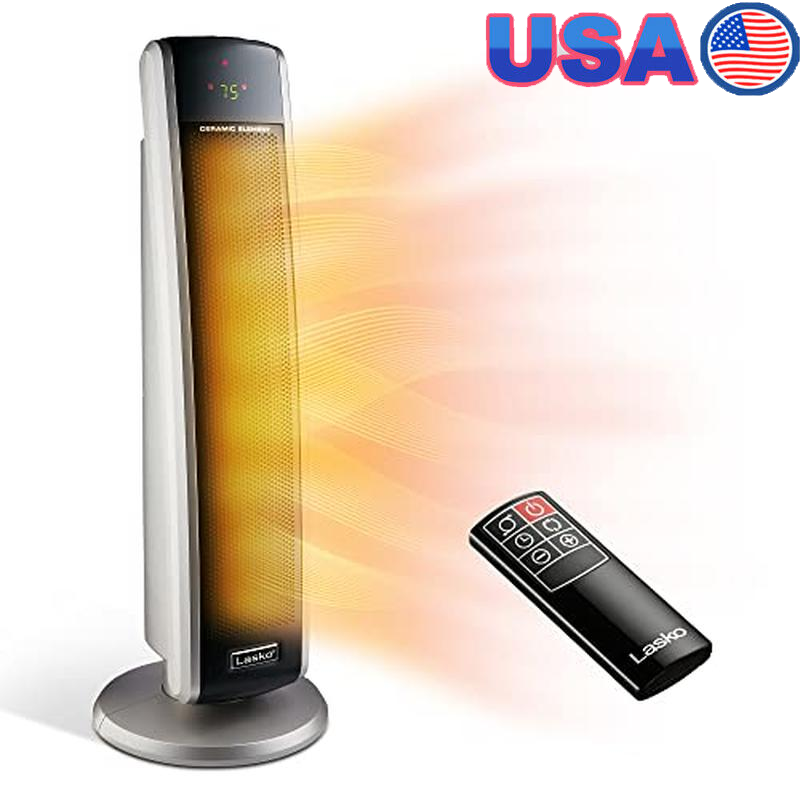 Oscillating Digital Ceramic Tower Heater Large Rooms W/ Adjustable Thermostat