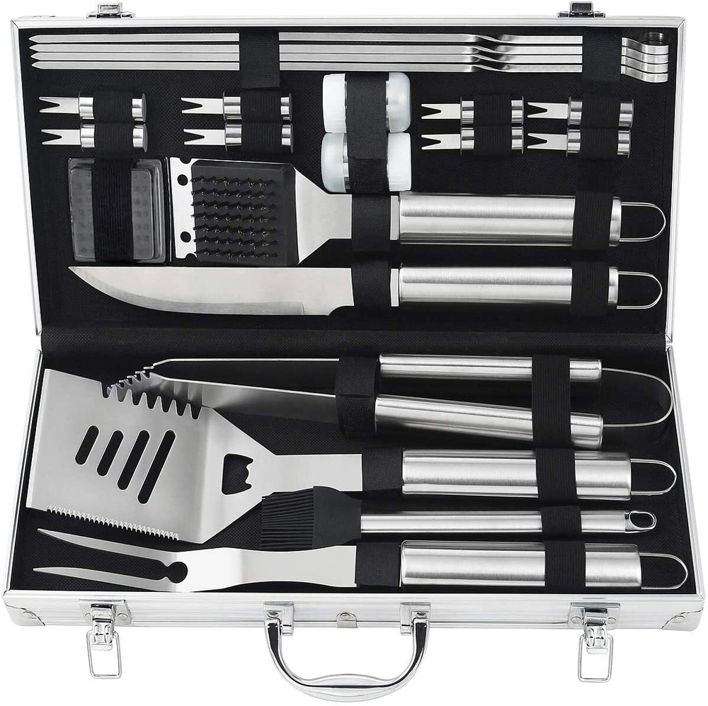 POLIGO 22pc BBQ Stainless Steel Grill Tools Set--SS Handle--Clearance Sale-image
