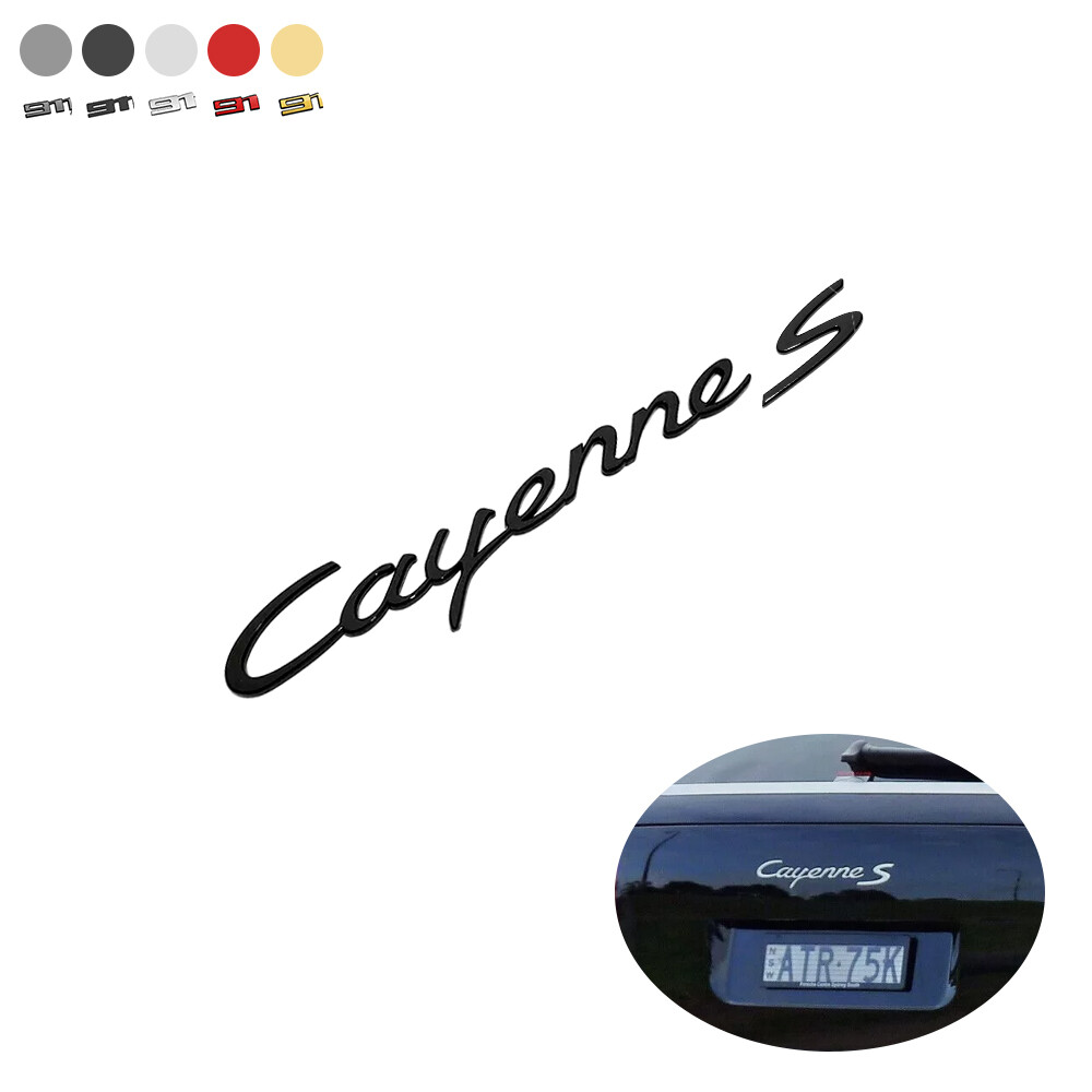 For 03-10 Satin Aluminum Cayenne S Letters Rear Badge Emblem Deck Lid 955