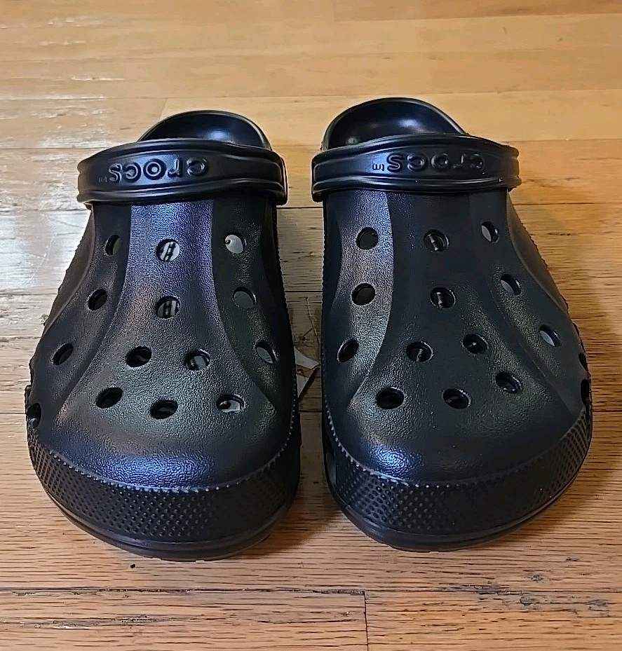 Crocs Unisex Mens Size 8 / Womens Size 10 Adult Clogs Black #10126-001