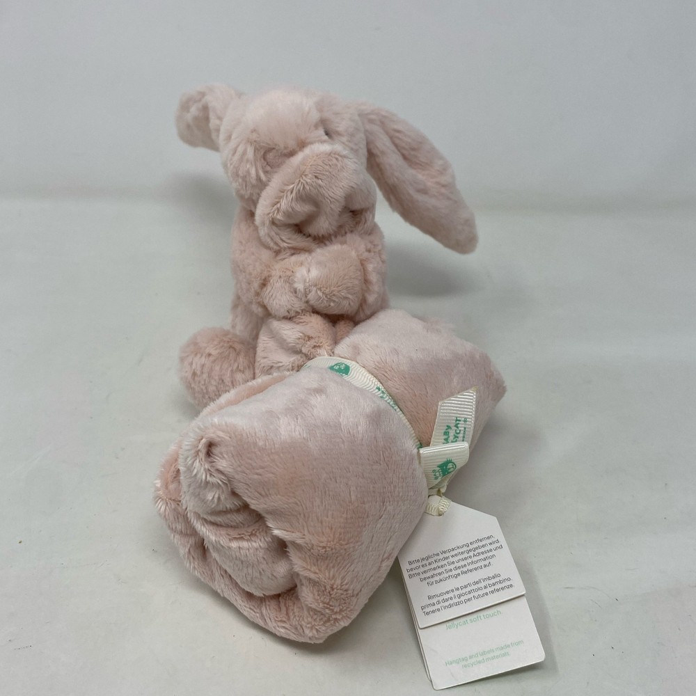 Jellycat Bashful Pink Bunny Soother Security Blanket 13.4in