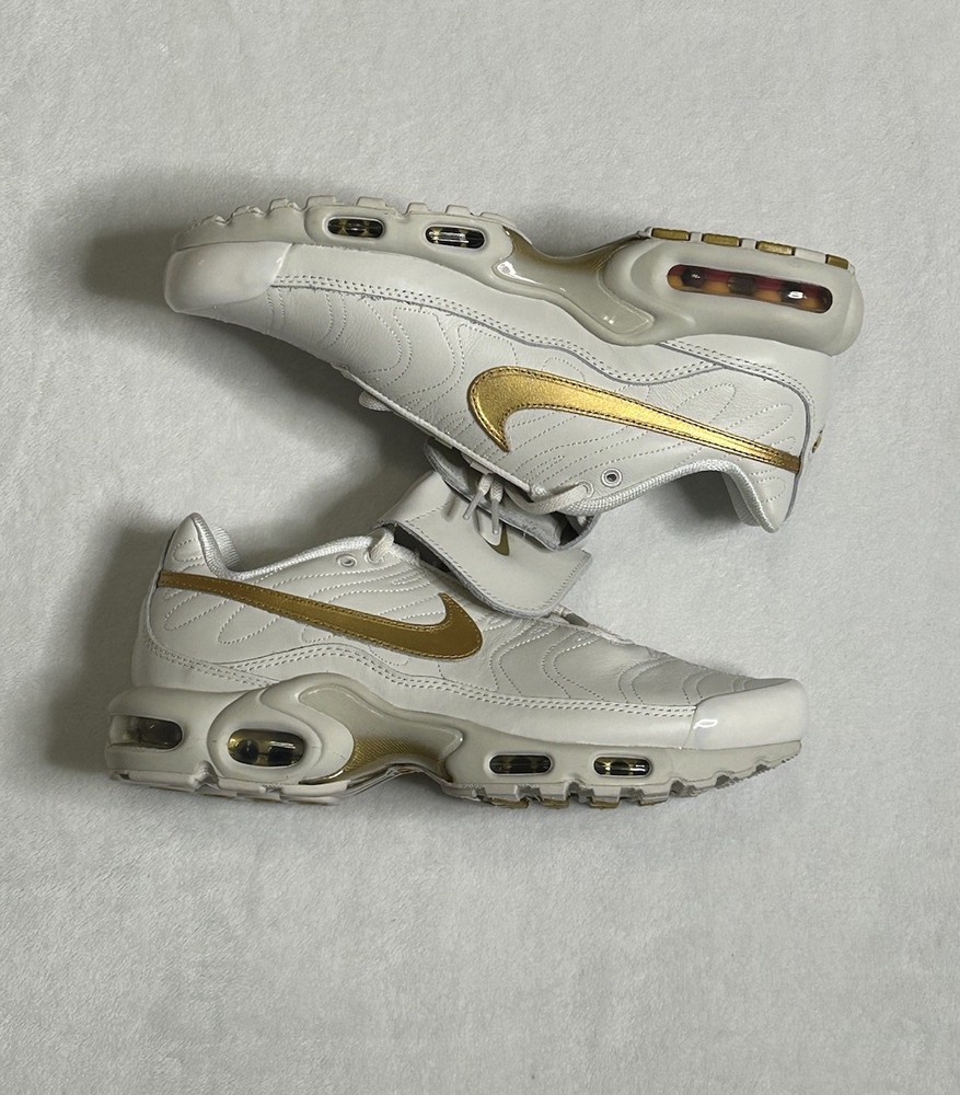 Nike Air Max Plus Tiempo Shoes Phantom Metallic Gold HV2541-001 Men's Size 9