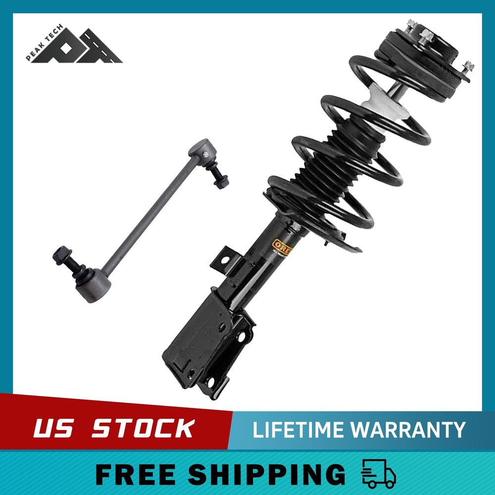 Front Left Strut & Sway Bar End Link Kit for V6 Engine 2009 - 2019 Dodge Journey