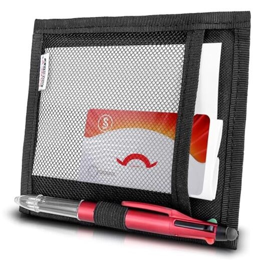 Mini Car Sun Visor Document Holder - Visor Accessories for Women and Men  Black