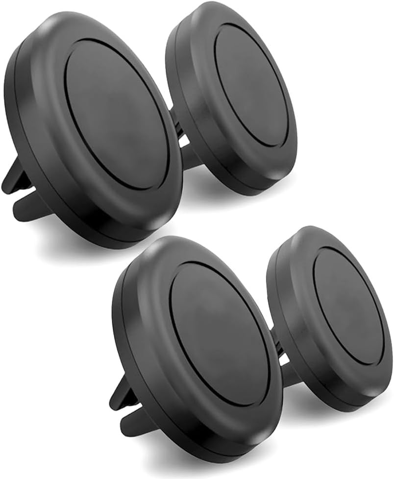 Universal Smartphone Holder - Air Vent Magnetic Car Mount (4 Pack Black