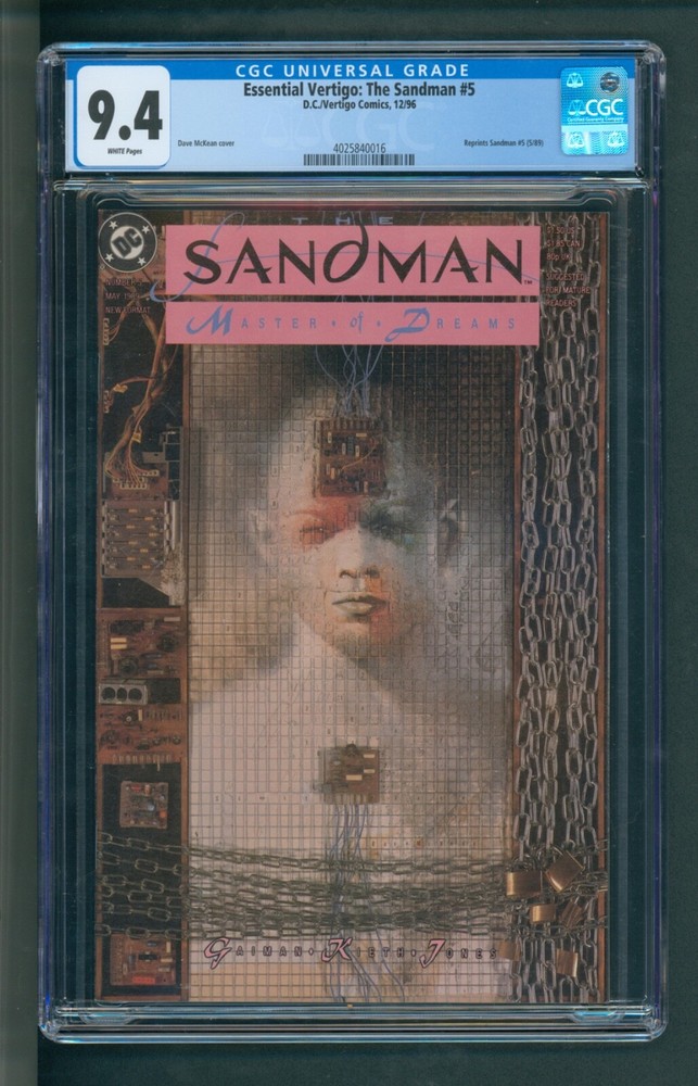 Essential Vertigo: The Sandman 5 CGC 9.4 W 1996 | Reprints Sandman #5