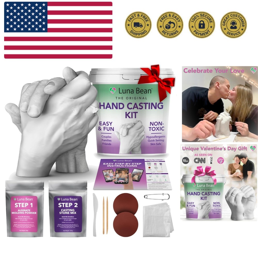 Hand Casting Kit – The  Hand Mold Kit for Couples – Valentines Day Gifts for ...