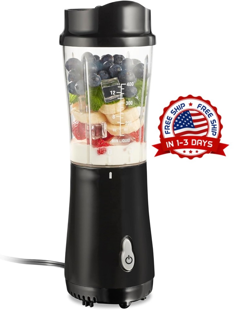 Portable personal blender for smoothies shakes and frozen drinks
