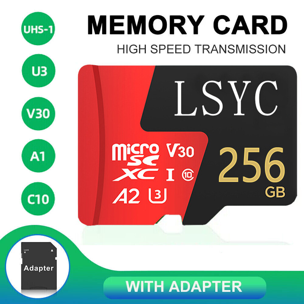 SD Card Memory Card Ultra 256G Class 10 HD Camera Mobile Phone Tablet.NEW.