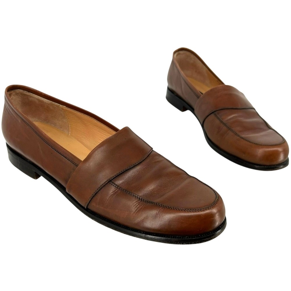 Vintage Women's Brown Leather COACH Italy Penny Loafers Sz 8.5 AA (Narrow Width)