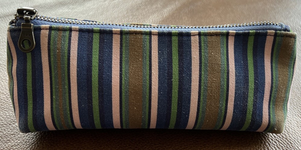 Anna Spiro for Anthropologie Makeup Pouch Stripped With Zip Pencil case