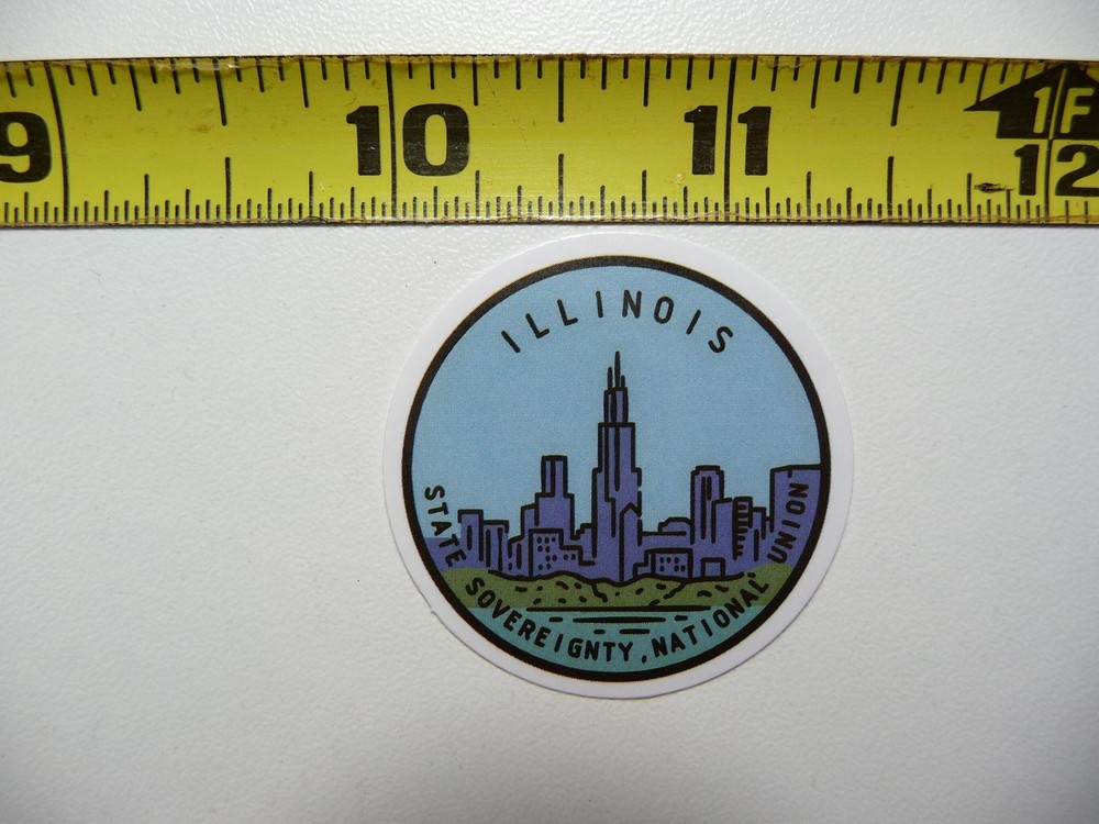 Illinois State Pride Decal Sticker Home Love Motto Fun