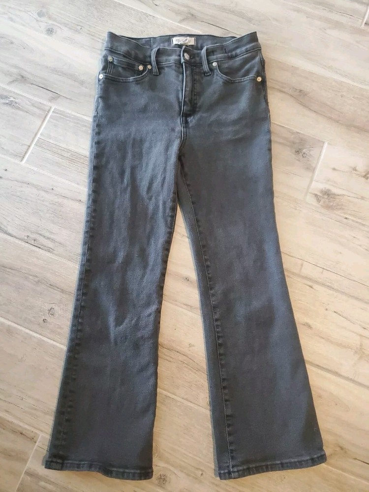 Madewell Dark Gray Cali Demi-Boot High-Rise Jeans in Size 29 for Women