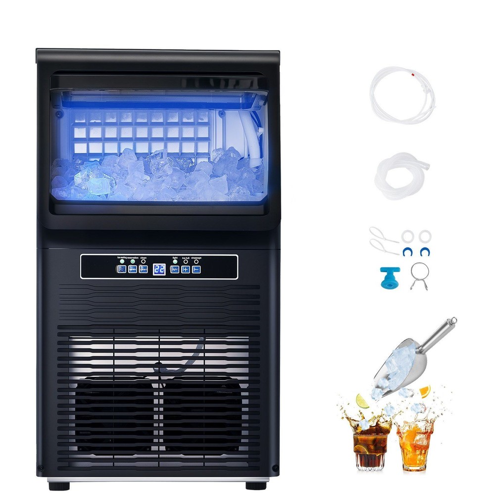 Self-Cleaning Freestanding Ice Maker Machine 80lbs Daily 36 Cubes
