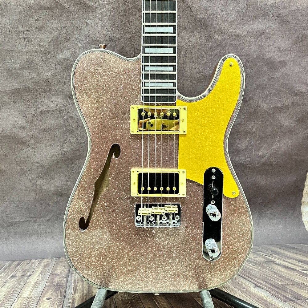 Semi Hollow TL Electric Guitar 6 String Maple Fretboard F Hole USA Stock