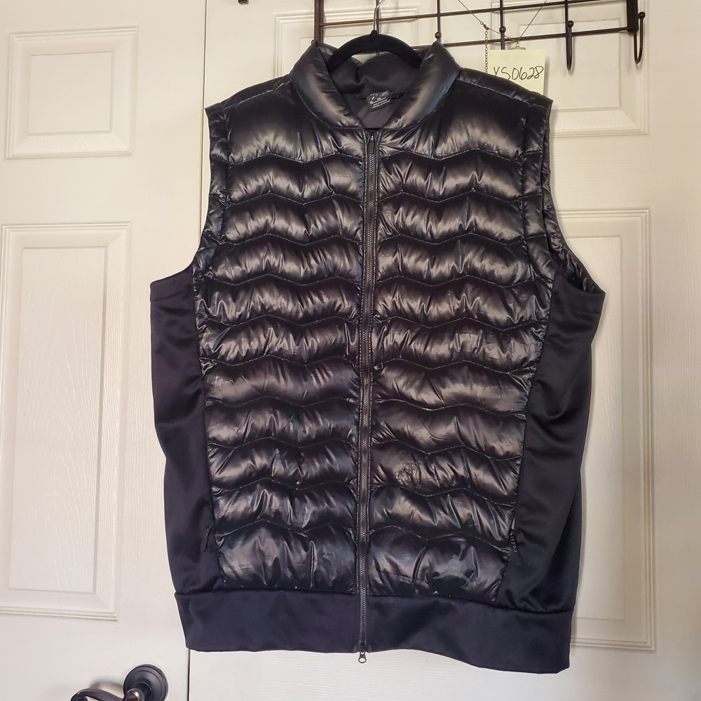 Air Jordan Performance Hybrid Down Vest Black Full Zip Pockets Size XL