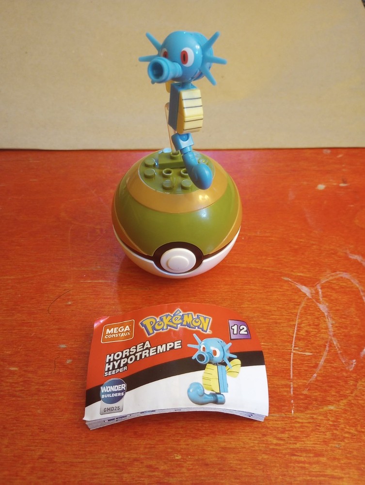 Pokemon MEGA Construx Horsea w/ Nest Ball, 100% All Pieces