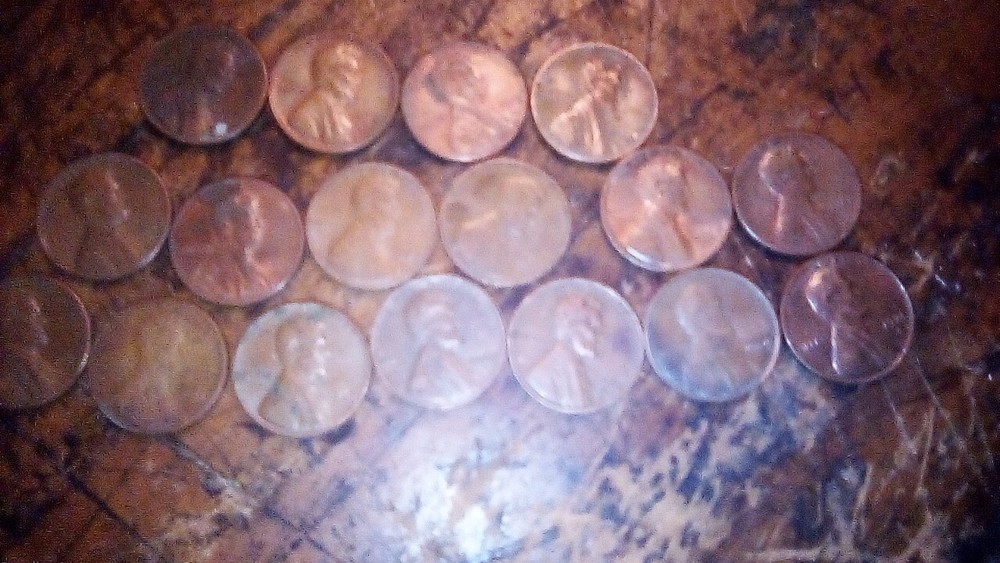 1974 no mint coins 1987 small 8 1959 D Lincoln Memorial cents  