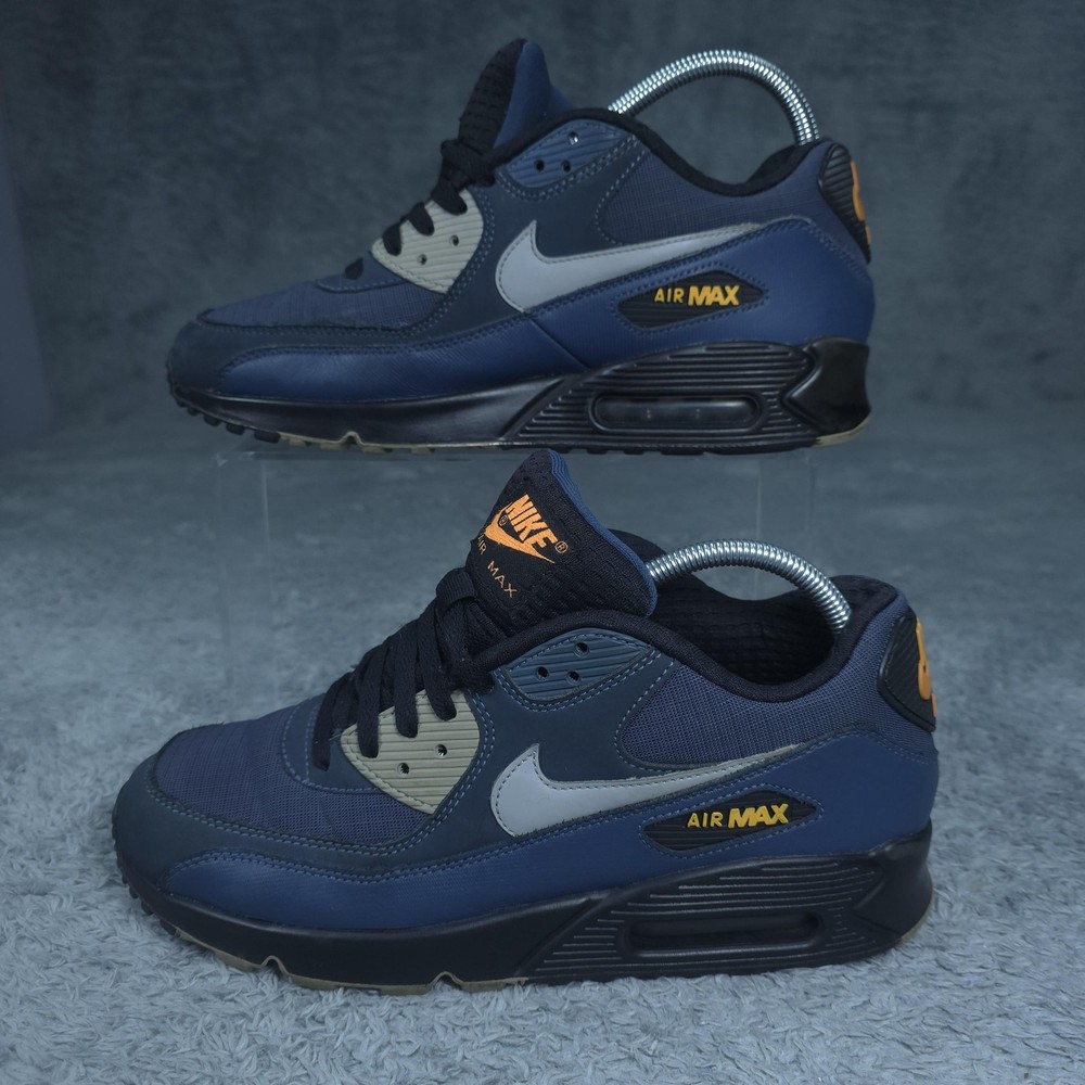 Nike Air Max 90 Shoes Mens Size 9 Blue Gray Low Top Athletic Sneakers 537384-413