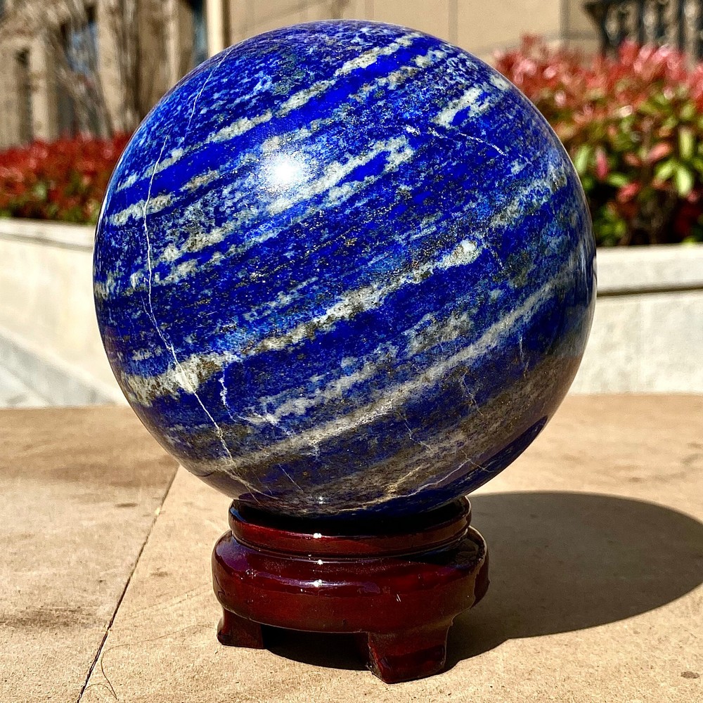 6.23LB Natural Lapis lazuli jasper Quartz Sphere Crystal Ball Reiki Healing