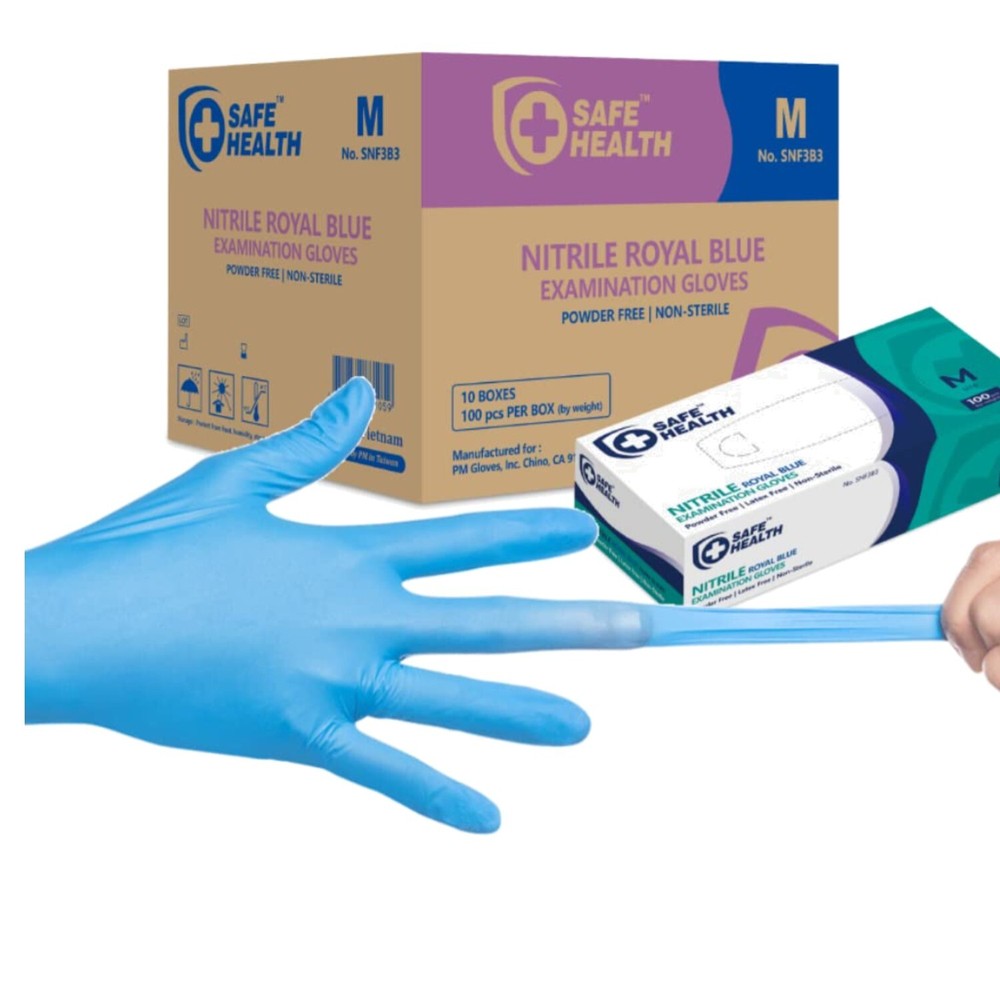 Blue Nitrile Gloves - 1000 Pcs, Medium, Powder-Free, Professional Grade