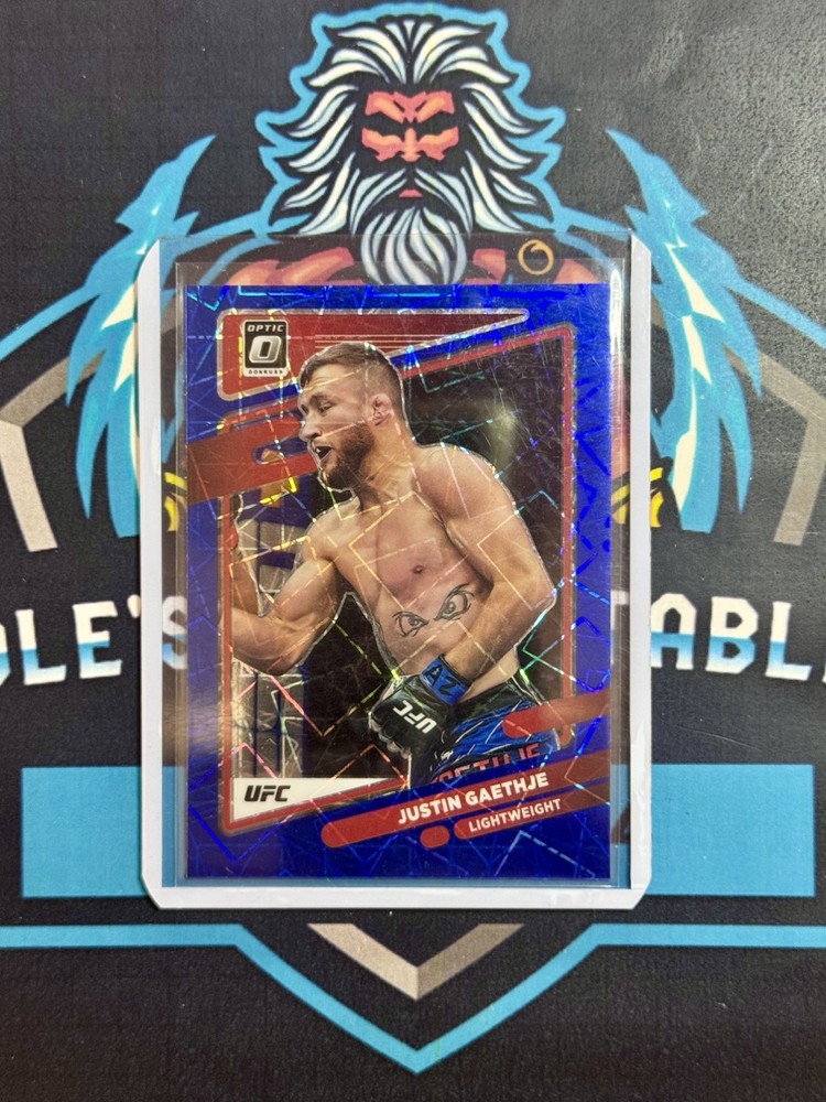 2022 Panini Donruss Optic UFC - Justin Gaethje #98 Blue Velocity Prizm