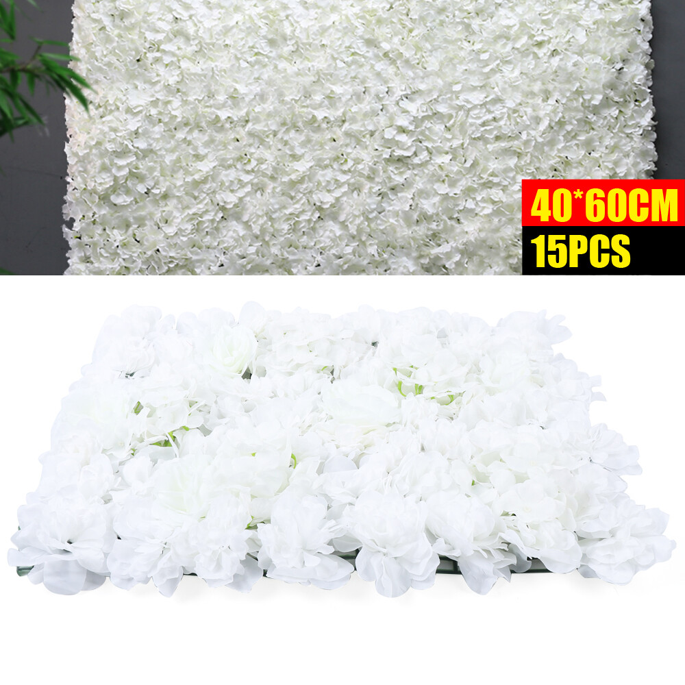 15 Piece Wedding Artificial Flower Wall Silk Floral Wall Background Decoration