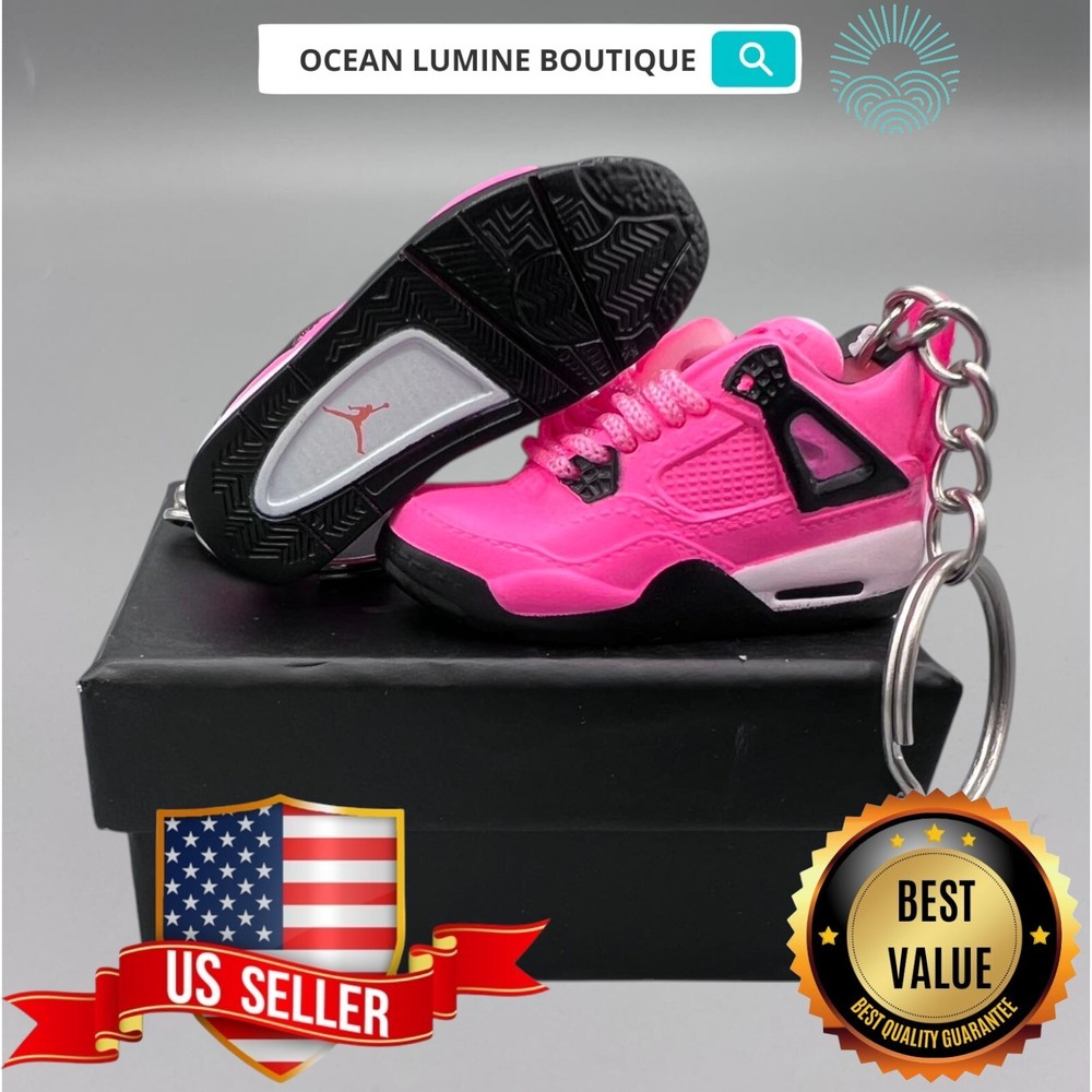 Air Jordan 3D Mini Sneaker Keychain, Shoe Keyring Shoe Box, Display Box Option